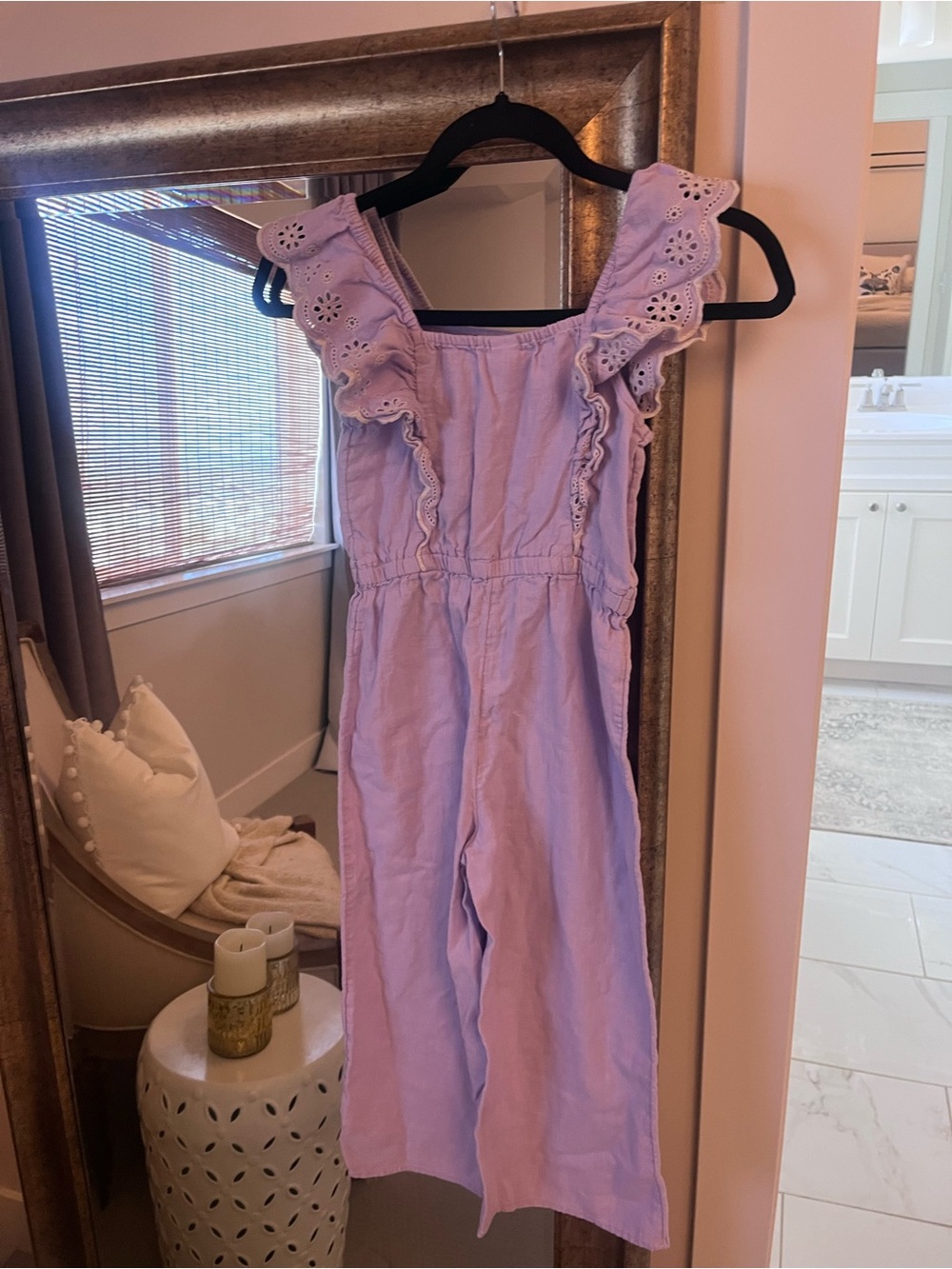 Old navy Girls' Lavender Eyelet Strap Jumpsuit - Kids Bottoms